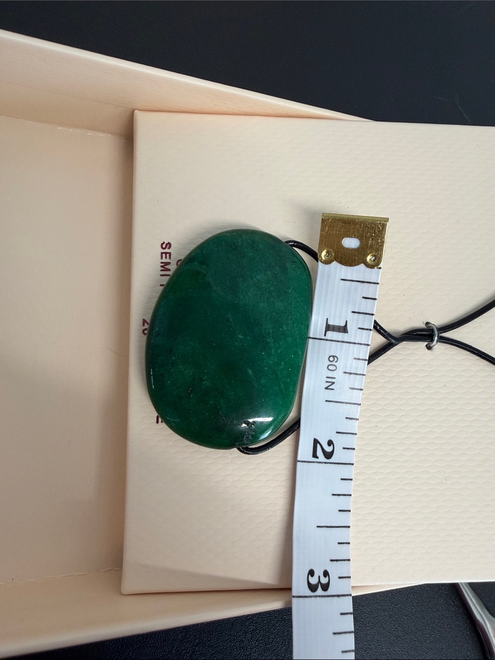 Camila Coelho | Leather Jade Style Semi-Precious 
Adjustable Pendant Necklace ✨ - Picture 8 of 9